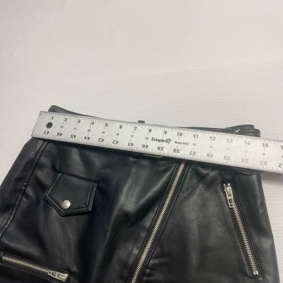 NWT Blank NYC Black Faux Leather Moto Skirt Size 27 New - Picture 7 of 11
